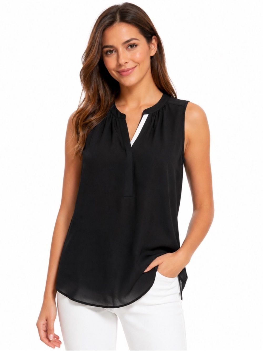 Banana Republic Top S Minimalist Black